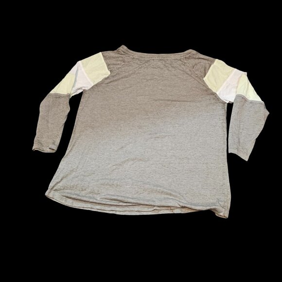 Maurices 24/7 Gray Ombre 3/4 Sleeve Tee – Size Medium – Colorblock Casual Top - Picture 3 of 4